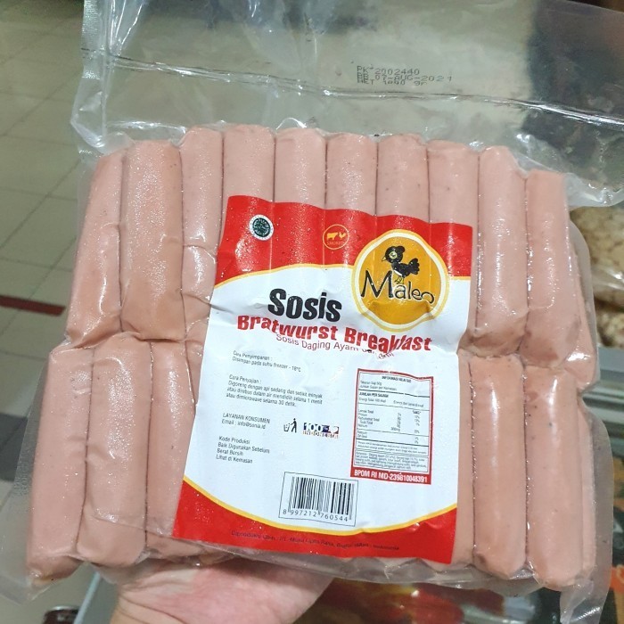 

Sosis Sapi Asap Premium No Msg / Bratwurst Breakfast Maleo 1kg