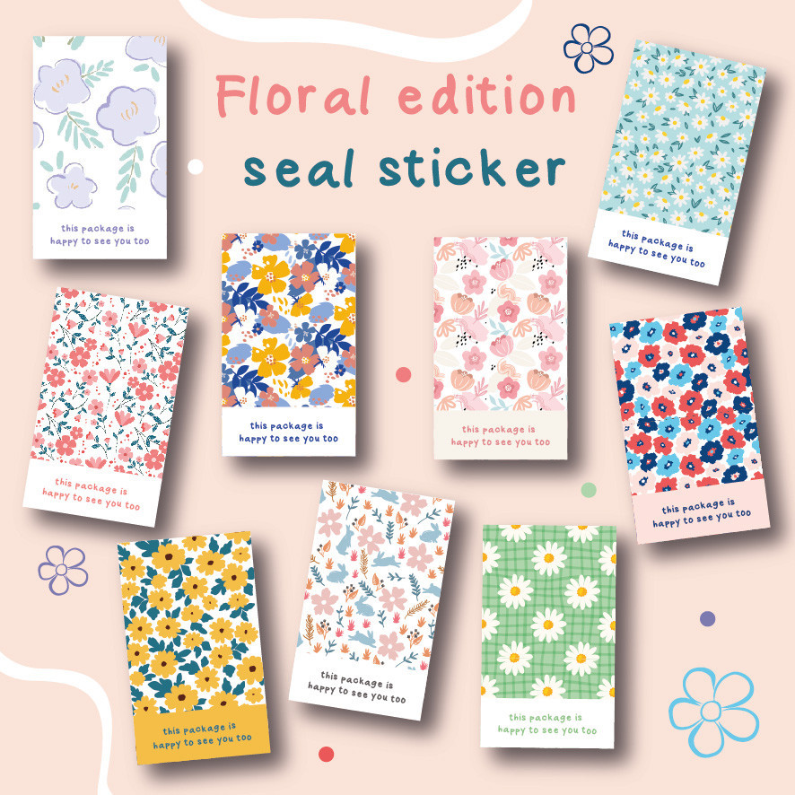 

Floral Aesthetic Seal Sticker l Cute online shop sticker l Vogue Loewe Kinfolk label sticker packaging l Sticker premium quality l Sticker kartu good quality l Sticker pakaging l sticker label l Cute stiker l pastel sticker l Sticker tanda label