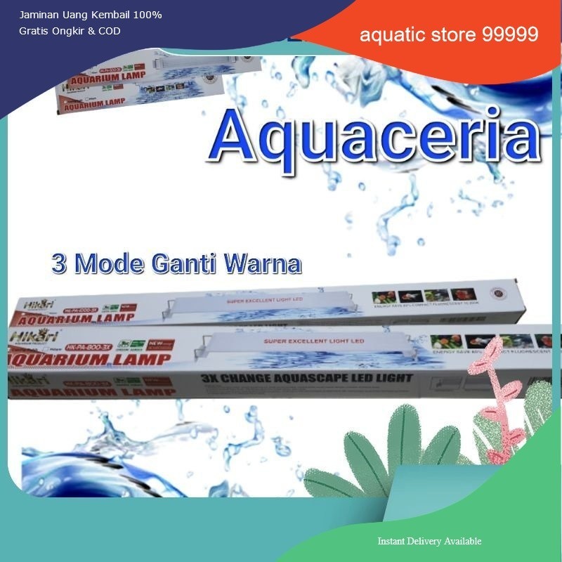 Lampu Gantung Aquarium 70-80 cm HIKARI PA 800 3X Lampu LED 3 mode warna