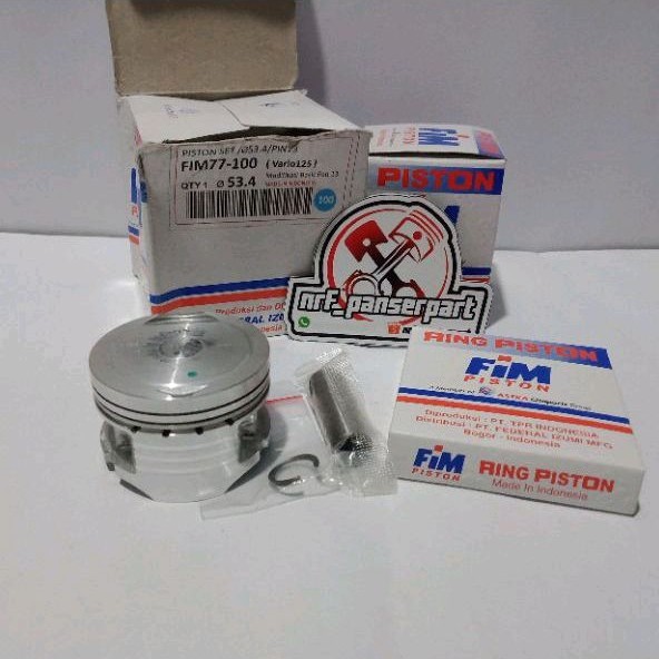 FIM77//PISTON KIT SEHER SET RING HONDA VARIO 125 STD/STANDAR 50 100 150 200 250 300 (52,4/52,9/53,4/