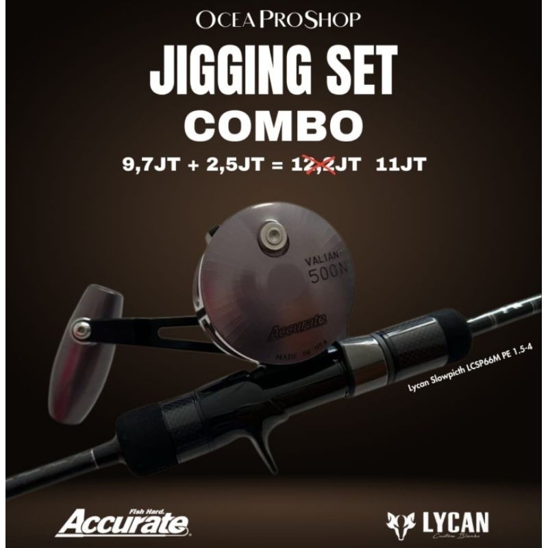 Accurate Lycan SlowPitch Jigging Set Combo