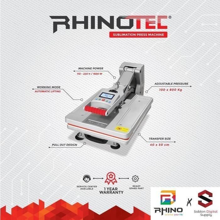 leom seller mantap Alat Sablon Digital Mesin Press Kaos / Baju Sublim Hidrolik Rhinotec Murah