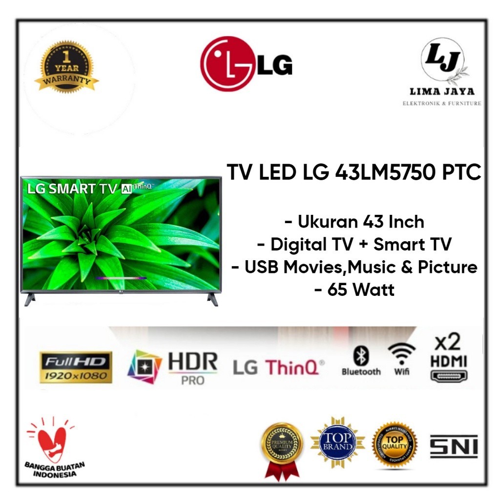 LG LED TV 43LM750 Smart TV LED LG 43 Inch HDR Pro