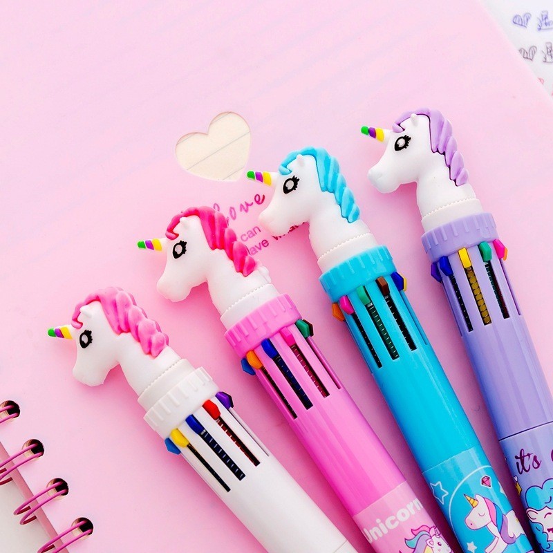 

GS - Pena Pulpen 10 Warna Rainbow Motif Karakter Lucu Sekolah Kantor STY7006