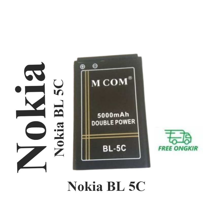 Battery Batre Baterai Mcom Nokia BL-5C BL5C BL 5C BL-5CA BL5CA BL 5CA BL-5CB BL5CB BL 5CB ori oem
