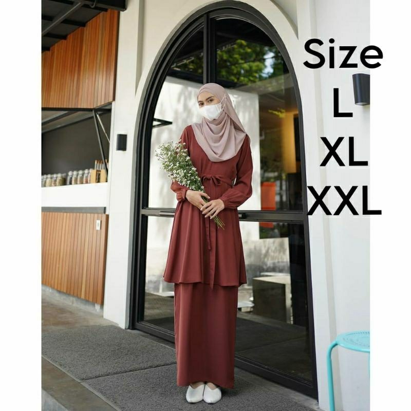 Ufaira olshop Shanum Set Rok Setelan wanita Terbaru Crincle Airflow