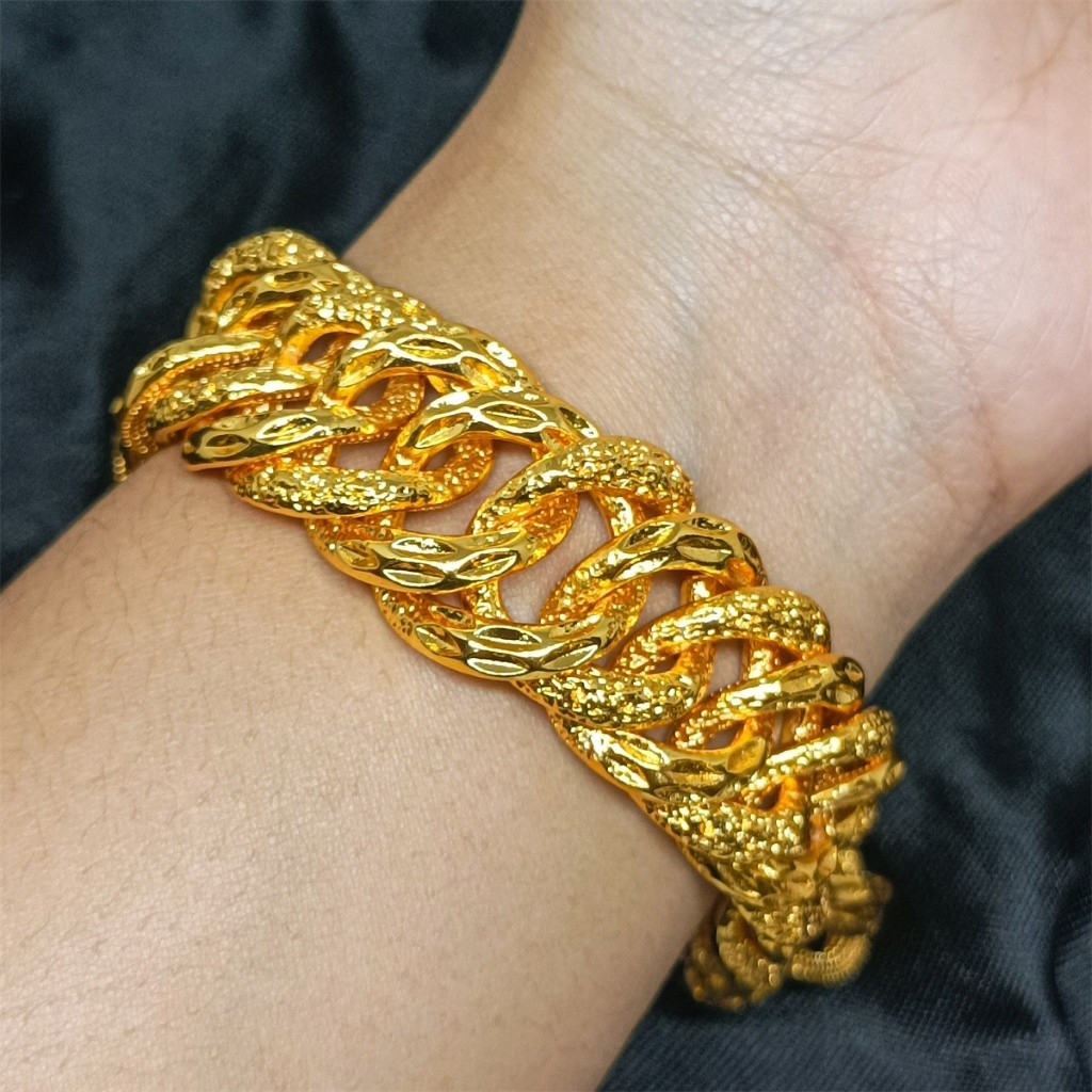 Gelang Kendari Perhiasan Gelang Tangan Bracelet bangkok Lapis Emas Hongkong Asli gold model Dubai Fa