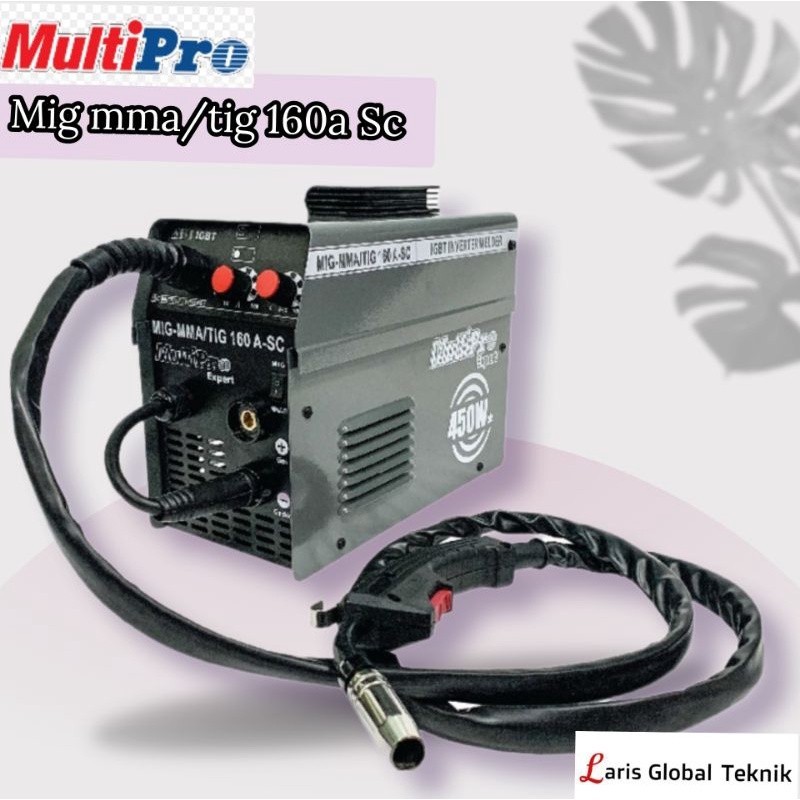 Mesin Las Tanpa Gas Mig Mma Tig 160 A-sc IGBT 450 watt Multipro