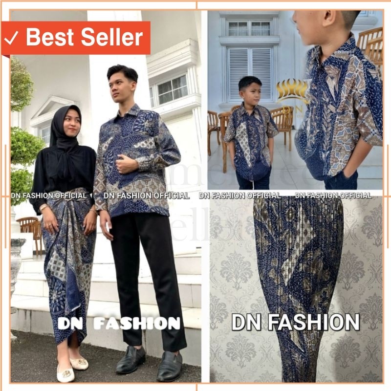 Baju COuple Idul Fitri Murah / MOTIF SR NAV/BATIK COUPLE KELUARGA/COUPLE KEMEJA BATIK/KEMEJA BATIK A
