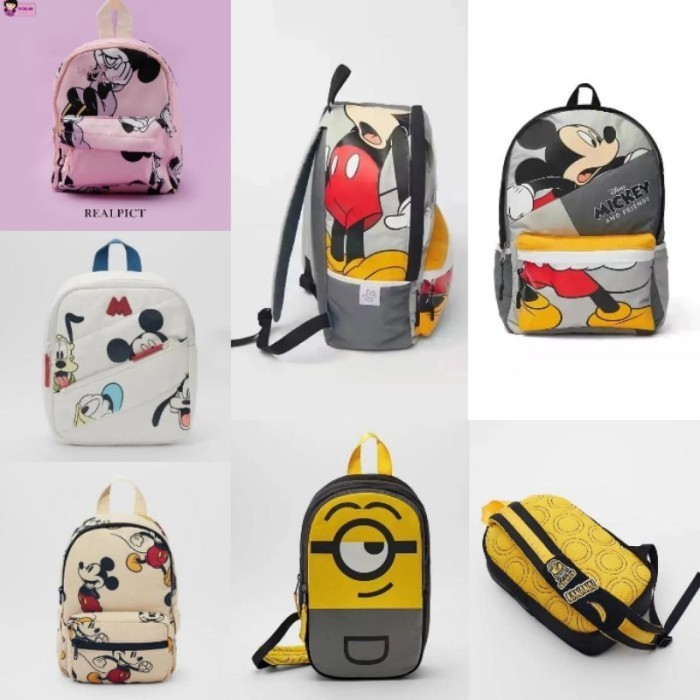 Tas  Zara Backpack Tas Ransel Anak Mickey Mouse