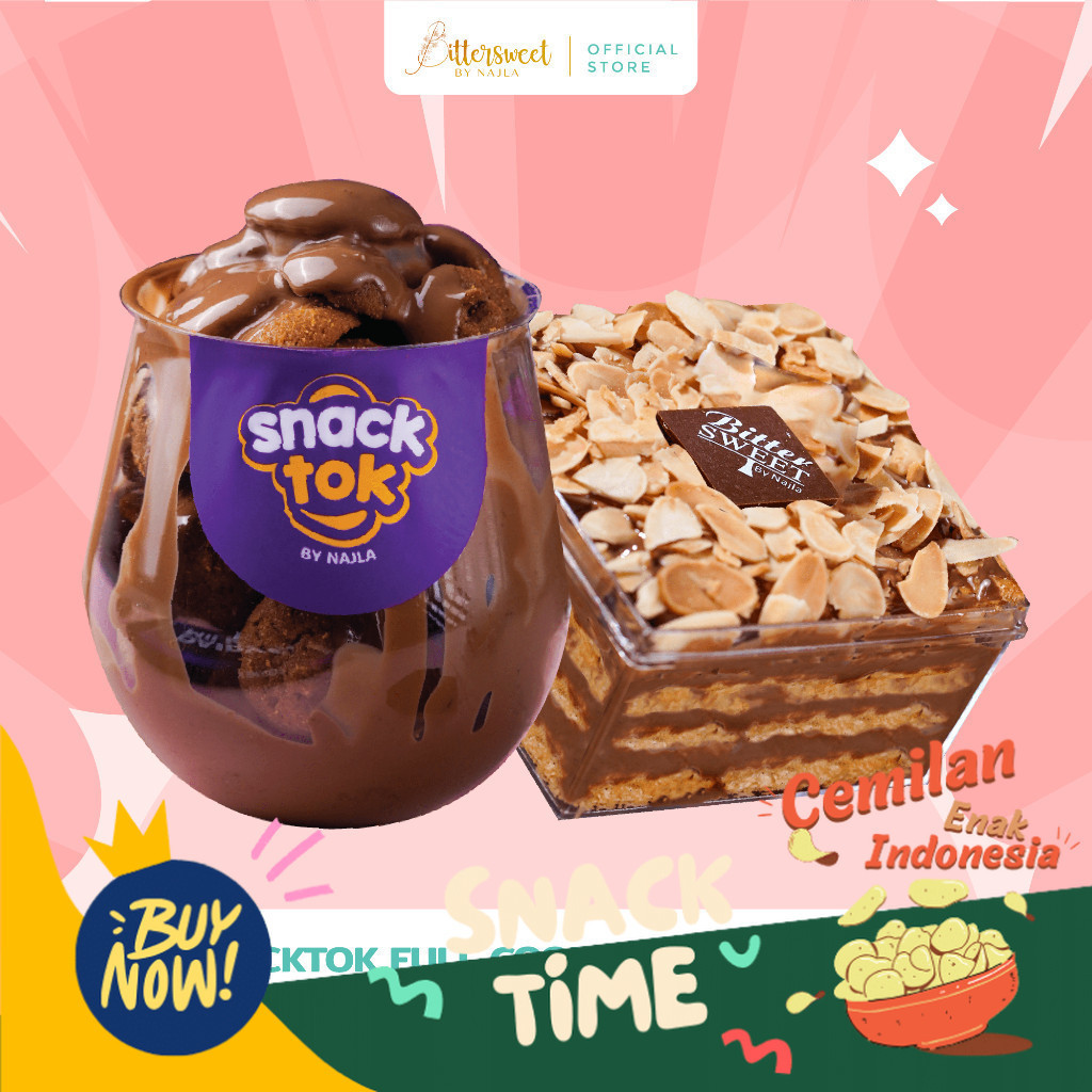 

Special Diskon Bittersweet by Najla - Bundle Snacktok Full Cookies & Layer ( Choco Milk )