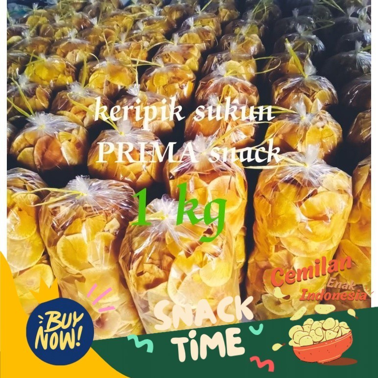 

Special Diskon KERIPIK SUKUN 1000gr atau 1kg / keripik gurih&renyah rasa bawang