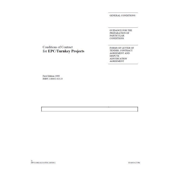 

FIDIC Conditions for EPC / Turnkey Projects: Silver Paperback - Dece