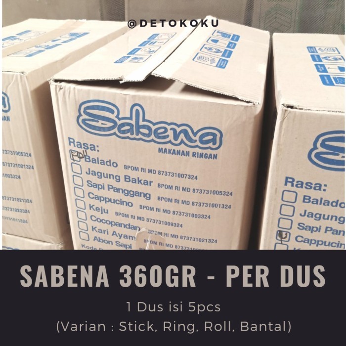 

Promo 1 DUS SABENA STIK BALADO 360GR - Jagung Bakar