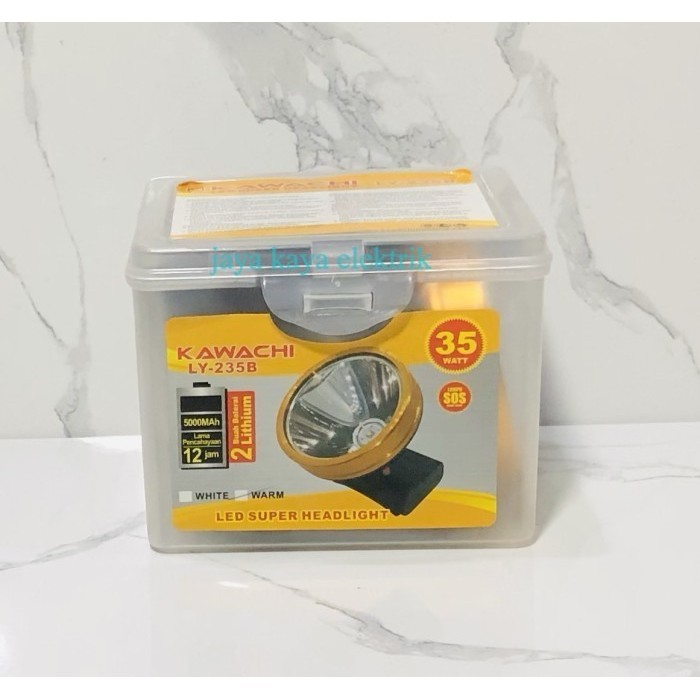 Senter Kepala Kawachi 35 Watt LY 235B Led Super Headlight - Putih