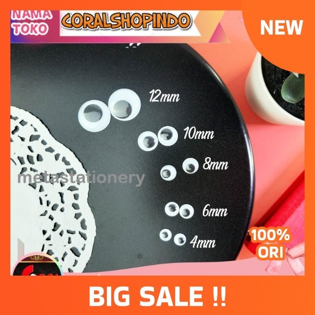 Mata Manik Boneka / Mata Manik / Manik Tempel Mata Mataan untuk Prakarya Termurah