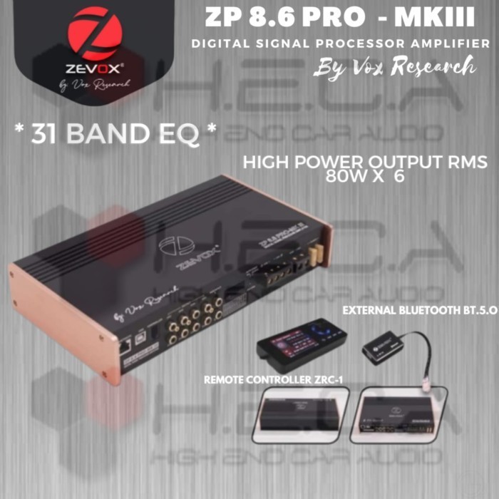 Processor ZEVOX ZP 8.6 PRO MKIII By Vox Research 8ch DSP Amplifier