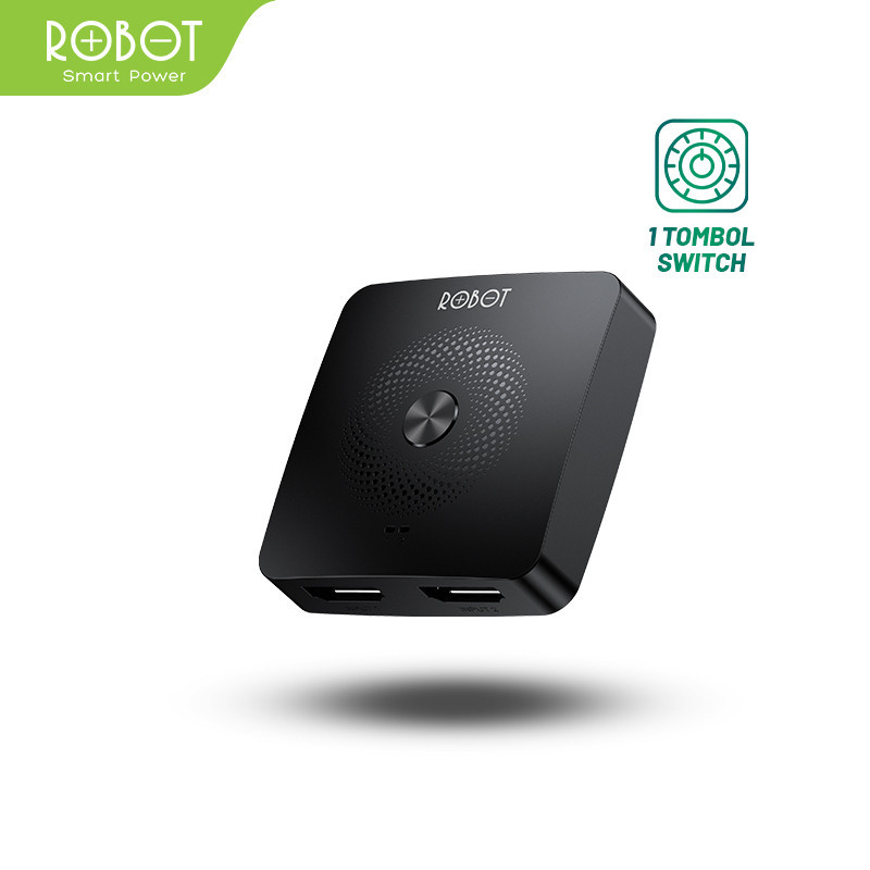 ROBOT HM103 HDMI Switch and Splitter 2in 1out / 1in 2out Bi-Direction 4k Black Original - Garansi 1 
