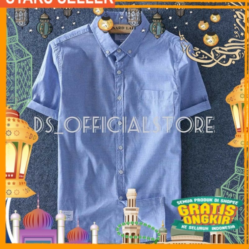 kemeja pendek pria| Kemeja pria slimfit| Kemeja Pria tangan Pendek|/ Pink Dusty Fanta Merah muda