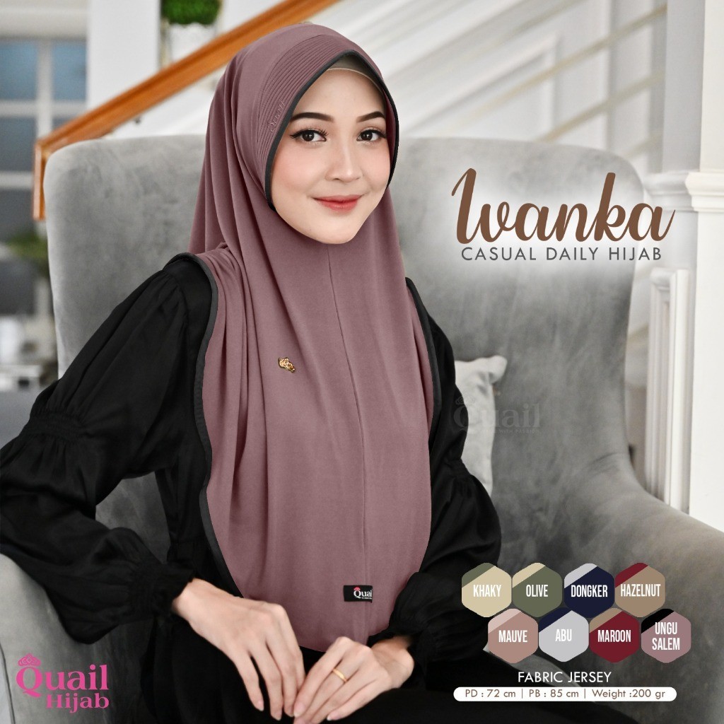 Ivanka Hijab Original Quail Hijab Instan Quail Hijab Daily Quail Ivanka Quail Edginastore