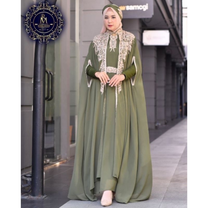 GAMIS KAFTAN TURBAN/FASHION MUSLIM//KAFTAN MAHARATU//SERAGAMAN KELUARGA//BAJU LEBARAN//BAJU PESTA PE