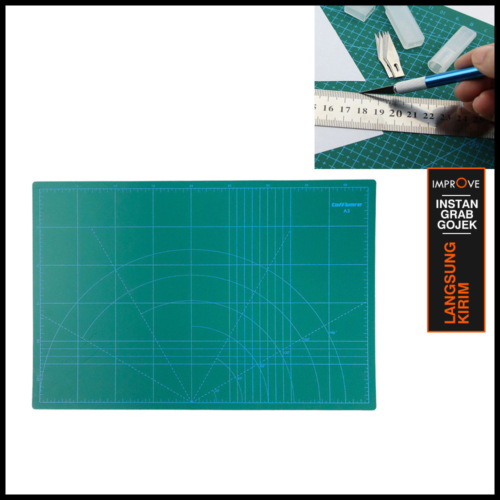

IMPRV Taffware Work Cutting Mat Pad A3 45 x 30cm - GKSA3 - Green