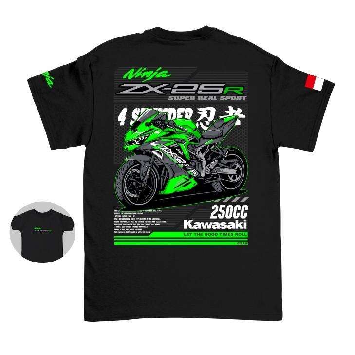 Terbaru Kaos Baju Anak Motor NINJA ZX-25R T shirt Otomotif Terbaru