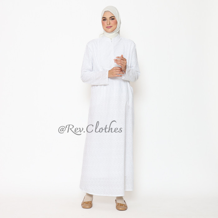 promosi toko BUSANA MUSLIM GAMIS PUTIH UMROH / BAJU GAMIS PUTIH /REV CLOTHES - Gamis Wanita, 5L
