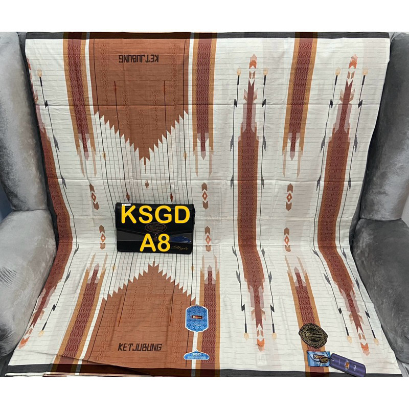 READY STOK SARUNG KETJUBUNG RED GOLD SCP, SGD, SJP JAHIT TENGAH RAMADHAN SALE