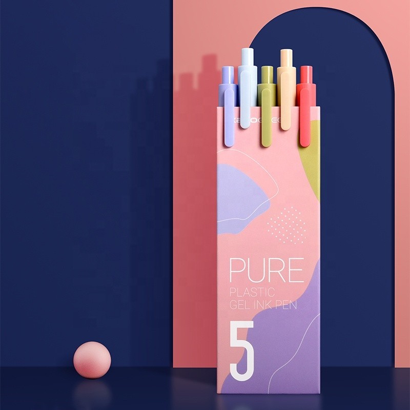 

KACO Murni Pulpen Tinta Gel Isi Ulang Yang Dapat Ditarik 0 5Mm Titik Halus 5 Morandi II Warna Set Tinta Berwarna