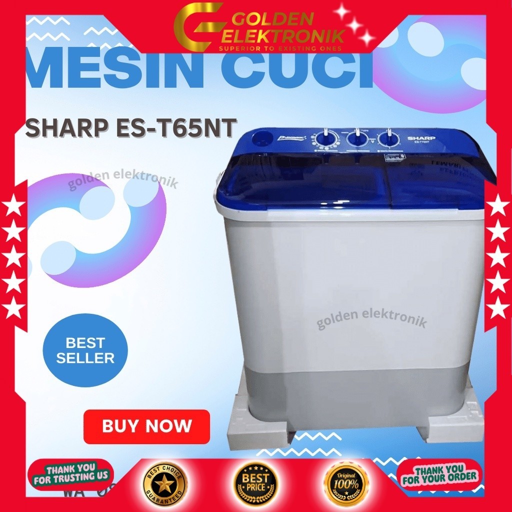 Mesin cuci SHARP ES-T65NT 2 tabung 65NT 6Kg 65 NT