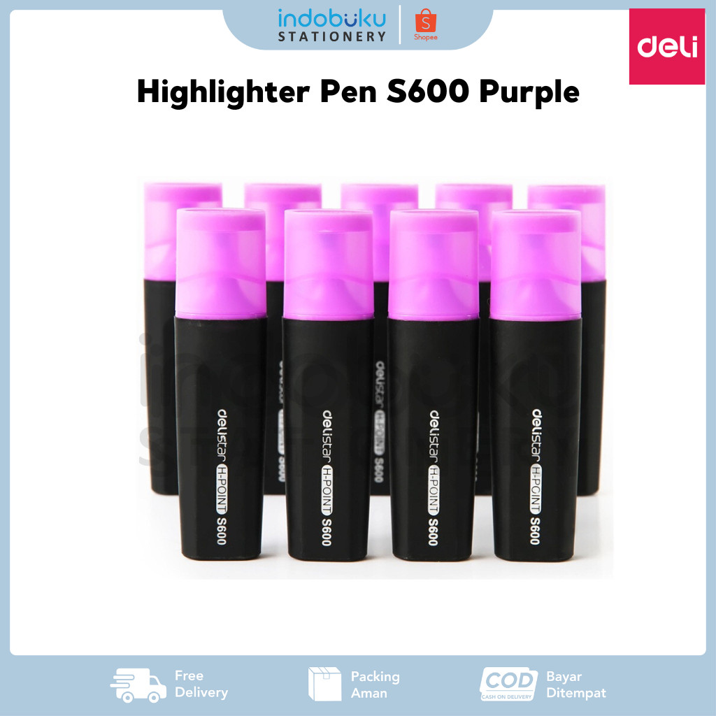

Highlighter Pen Deli H-Point Ungu S600 Purple