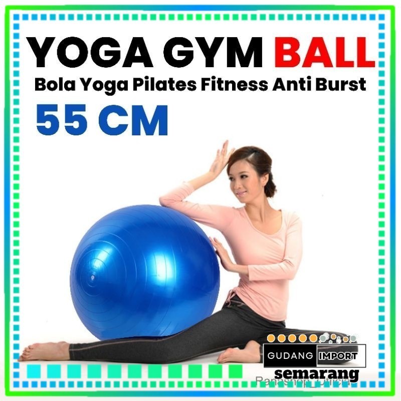 Bola Yoga 55cm / Gym Ball Balon Fitness Gym Olahraga Senam Ibu Hamil