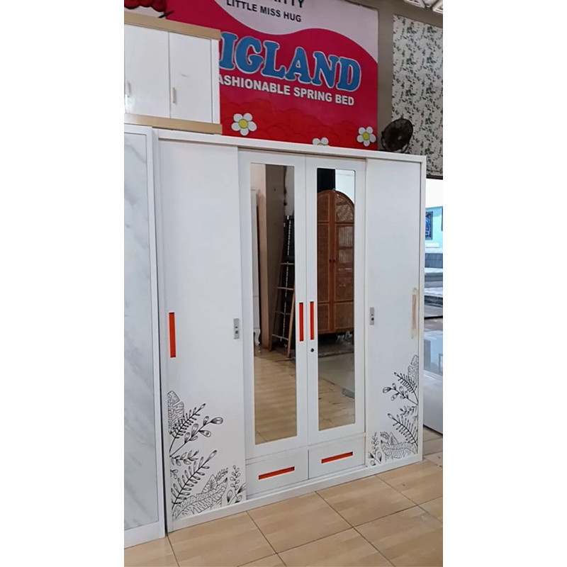 

PROMO SPESIAL Lemari Pakaian Besi 4 Pintu Mangolia (free ongkir cilegon serang kota)