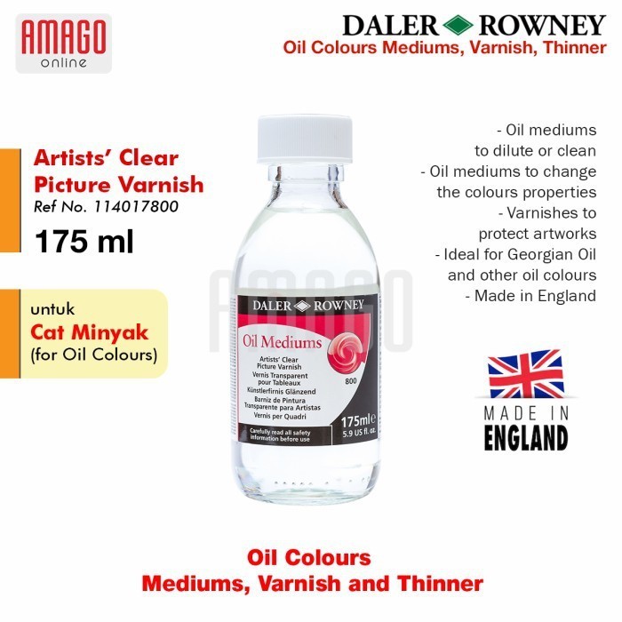 

Vernis DALER-ROWNEY - Artists Clear Picture Varnish - Pilih Ukuran