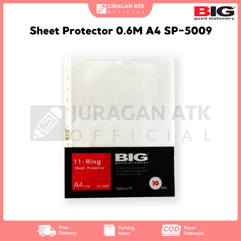

Sheet Protector 0.6M A4 BIG SP-5009 POCKET A4 / PP A4