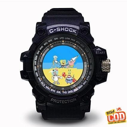 Jam Tangan SPONGEBOB Anak Laki Laki SPONGEBOB SQUAREPANTS  Termurah SPORT 02 Rubber Karet Murah Meri