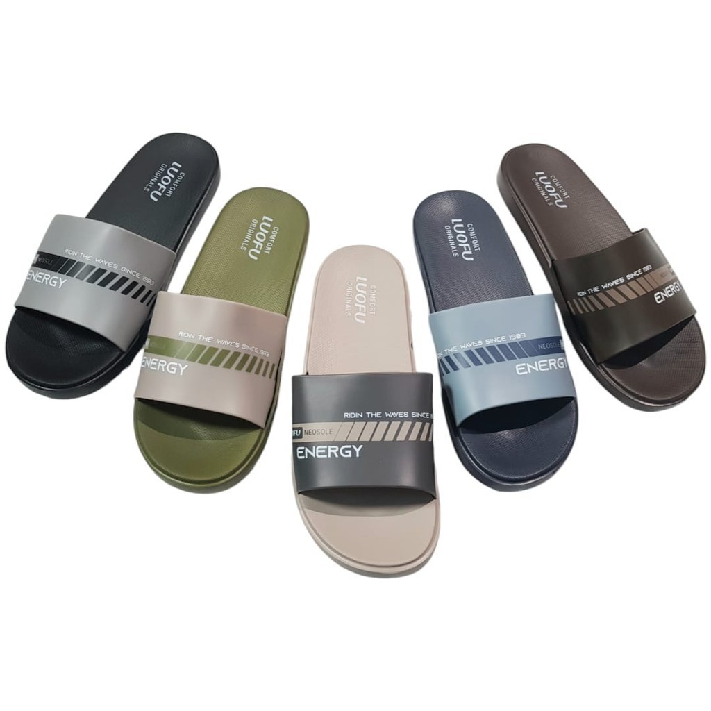 OS Luofu Sandal Selop Karet Pria Import Empuk ENERGY E7172-E70M (O6)