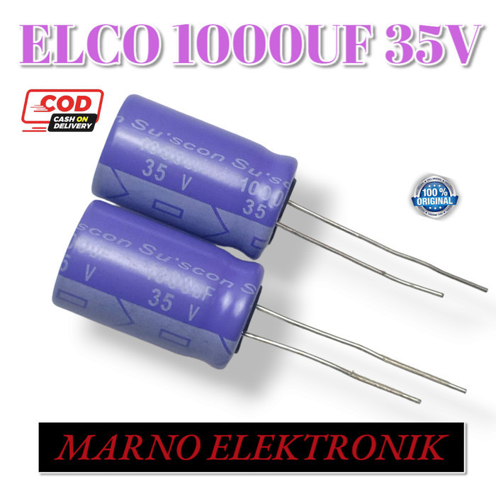 ELCO 1000UF 35V 1000 UF 35 V ASLI ORIGINAL -BB12