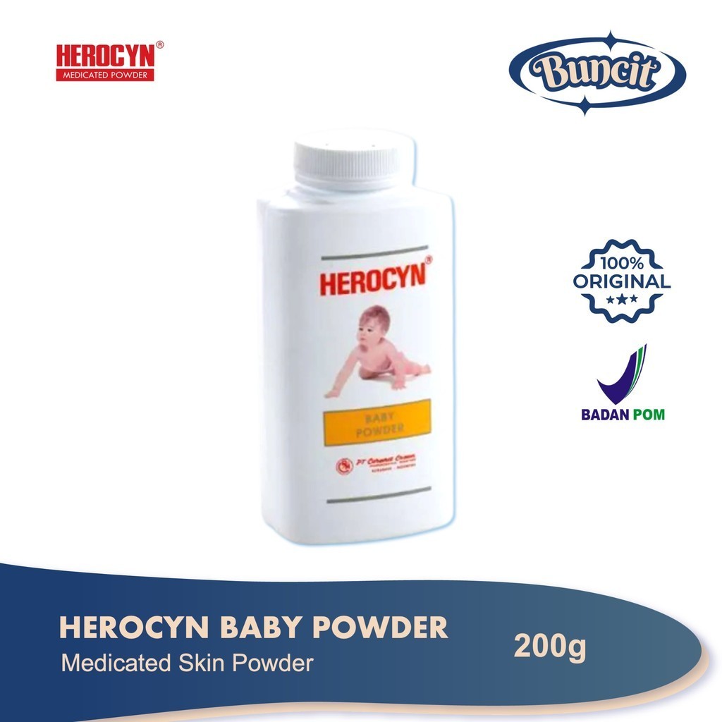 Herocyn Baby Powder 200g / Bedak Bayi / Bedak Biang Keringat / Herocyn Bayi / Herocyn Bedak Bayi