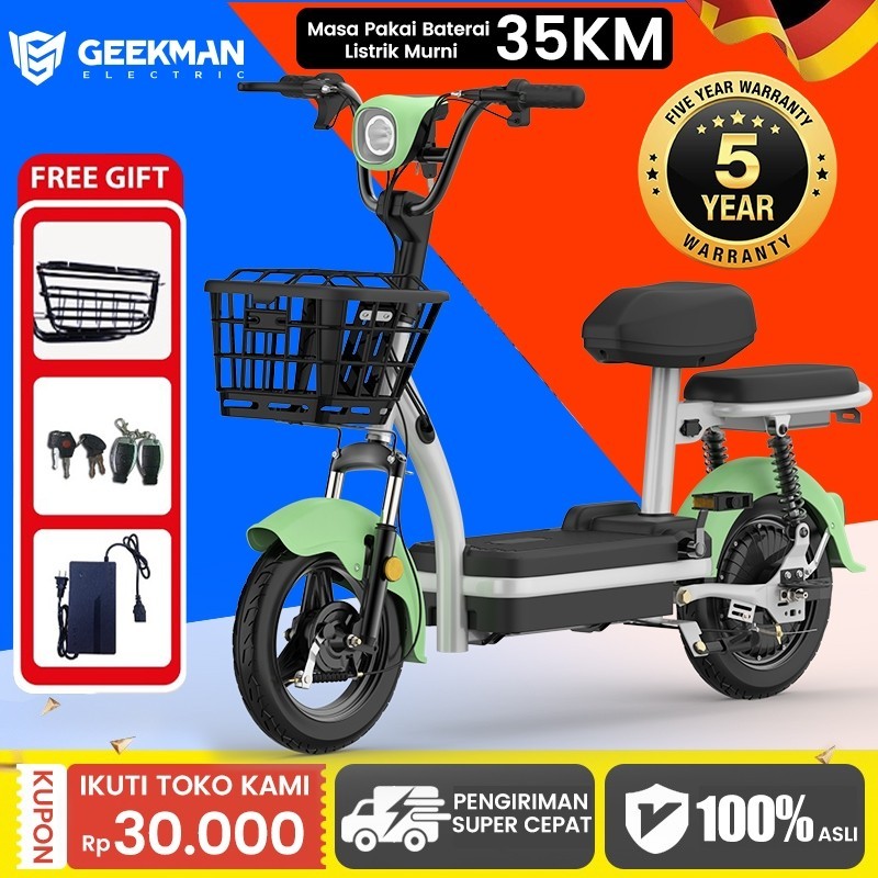 RAMADHAN SALE Geekman Sepeda Listrik Garansi 5 tahun