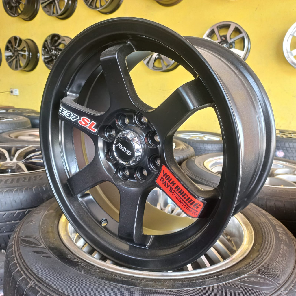VELG TE37 SL H8 R15 warna black satin