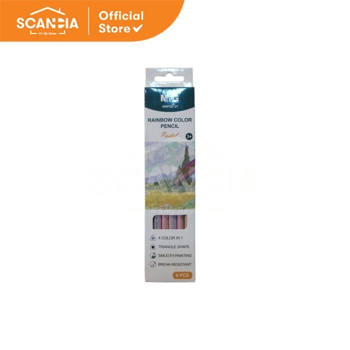 

SCANDIA Color Pencil Rainbow Pastel 4 Color In 1 N1211 (AWPQ2120)