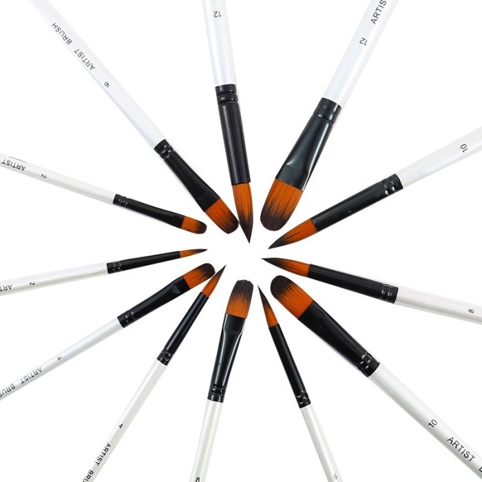 

BOMEIJIA Artist 6 pcs Short Brush Round / Filbert / Angle / Flat - Filbert