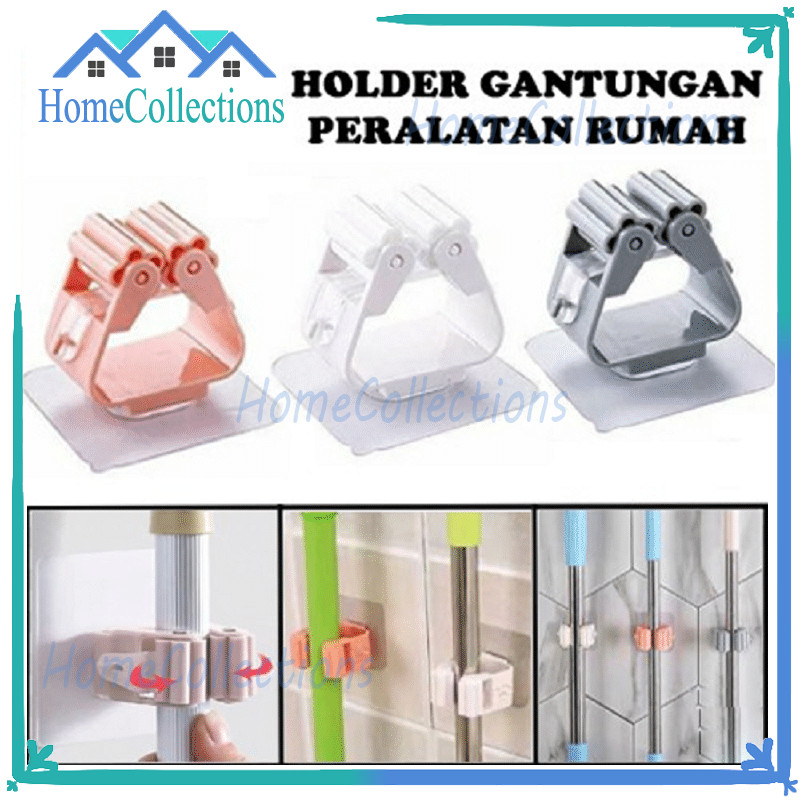 6PCS Penjepit Gantungan Sapu Pel/Gantungan Sapu Mop Klip/Gantungan Sapu Pel Rak Hook/Gantungan Sapu 