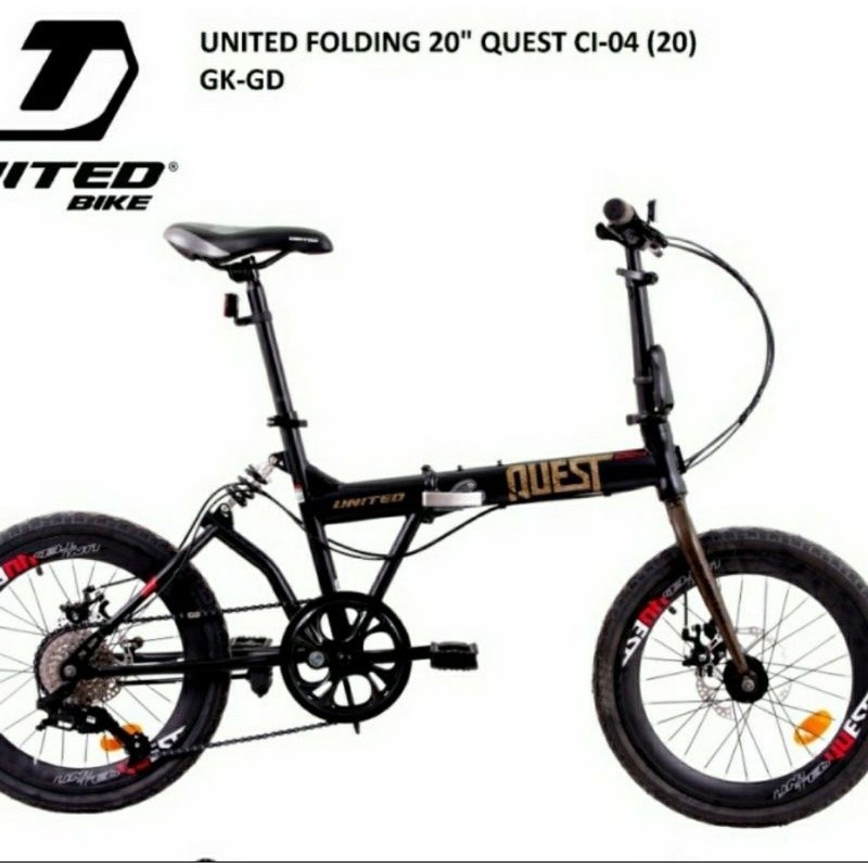 Sepeda Lipat 20 Inch United Quest