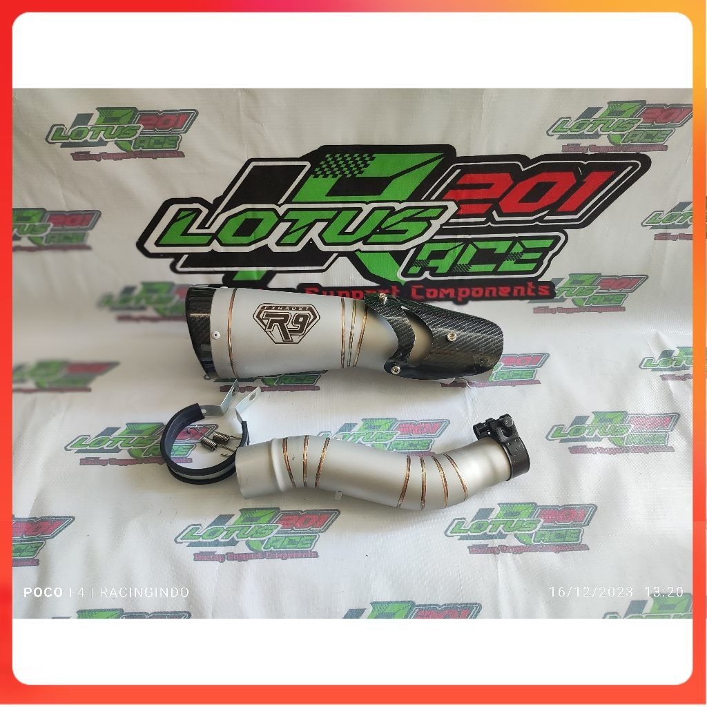 Exhaust r9 h2 ss slip on cbr 150 r ninja 250 fi/karbu kawasaki z250 yamaha r25 Mt25 Etc