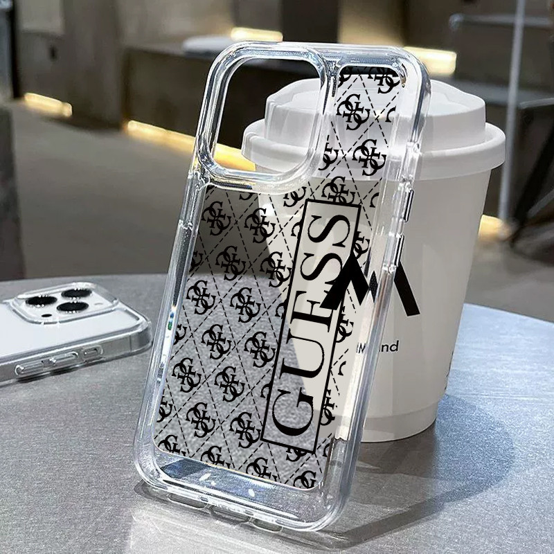 GUESS-LOGO Airbag cangkang lunak IPHONE 6/7/8 6+/7+/8+ X/XS XR Xs Max 11 11 Pro 11 Pro Max 12/12 Pro