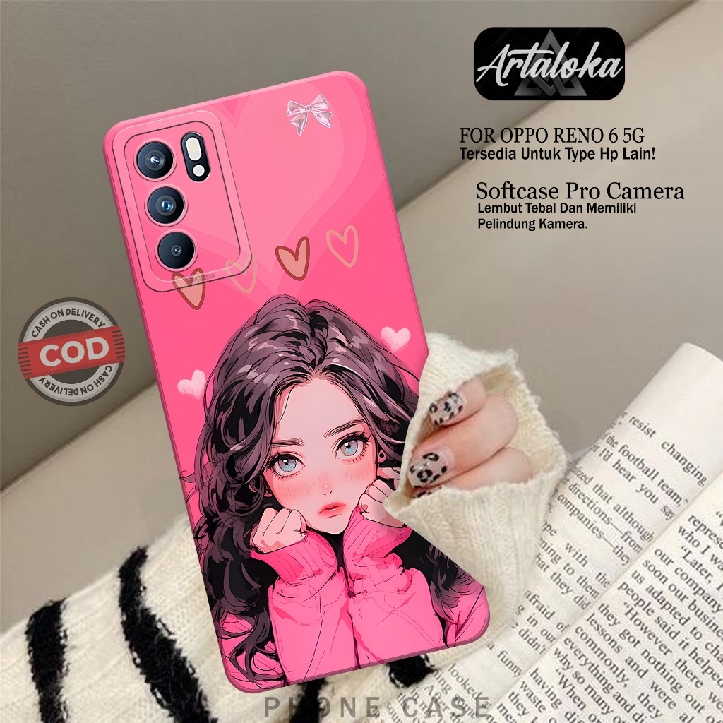 Softcase Hp Oppo Reno 6 5G Fashion Case Minuman Case Oppo Reno 6 5G Silikon TPU Pro Camera Casing Op