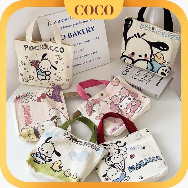 

Kartun Jepang Sanrio Tas Kanvas Genggam Tas Pelajaran Siswa Kapasitas Besar Tas Tote INP1265